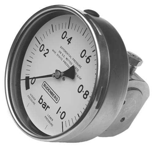 Bellows pressure gauge top