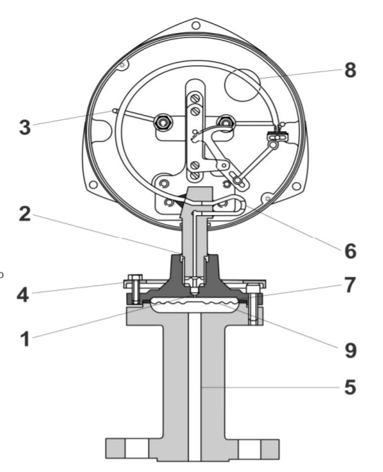 Ultra safe diaphragm seal gauge