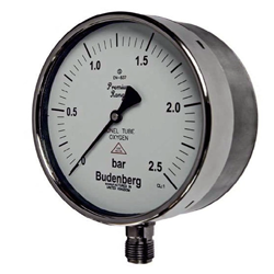 Bourdon Tube Oxygen Pressure Gauge