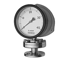 Schaffer Diaphragm Pressure Gauge, DMC Plastic Case, Flanged Connection