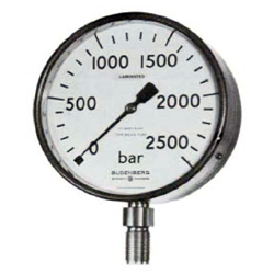 Very High Pressure Gauge with Safety Pattern
